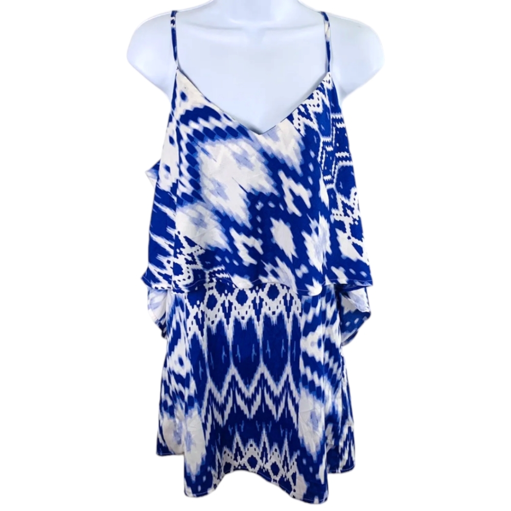 Lefties Mini Dress, Size Small, Violet & Off-White